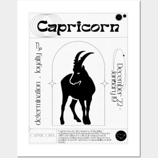 Capricorn Zodiac Sign Personality Card Posters and Art